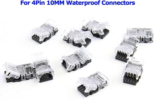 Vista 8 de SUPERNIGHT Conector LED de 4 pines RGB Cables divisores de extensión Tira a cable Conexión rápida sin pelar, Conector en forma de T Conector macho