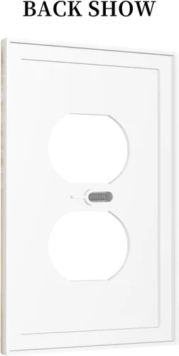 Vista 4 de Cubiertas de Placa de Pared Dúplex Individual Bosque Otoñal Hojas de Arce, Cubierta de Interruptor de Luz 1 Gang, Placa de Salida Decorativa