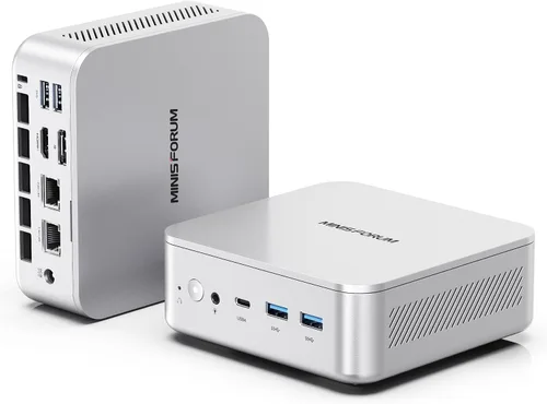 Vista 15 de MINISFORUM Mini PC M1 Plus Intel Core i5-12600H (12C/16T, hasta 4.5GHz), computadora de escritorio SSD DDR5 de 16 GB de 512 GB, salida triple