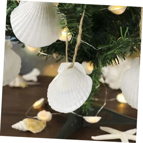 Vista 4 de Healifty Platos de concha de vieira 10 piezas de decoración natural de conchas para decoración de barbacoa de cena