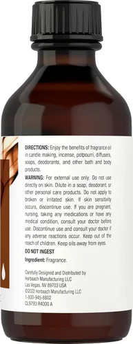 Vista 2 de Horbäach Aceite aromático de almizcle 4 onzas líquidas (4.0 fl oz) Grado premium para difusores, fabricación de velas y jabón, proyectos