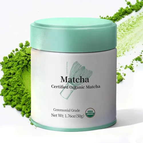 Vista 9 de MatchAdmire Té verde Matcha orgánico certificado USDA Premium de primera cosecha en polvo, sabor rico, 100% vegano sin rellenos, libre de radiación