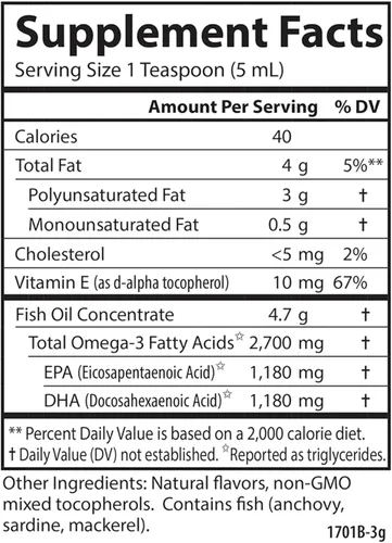 Vista 5 de Carlson Med Omega, Limón-Lima, 2,700 mg Omega-3, 3.4 fl oz