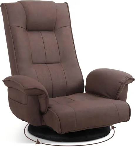 Vista 16 de Folding Floor Gaming Chair with Back Support, 14-Position Adjustable Recliner - Padded Cushion with Breathable Linen & Cotton Blend for Adults &