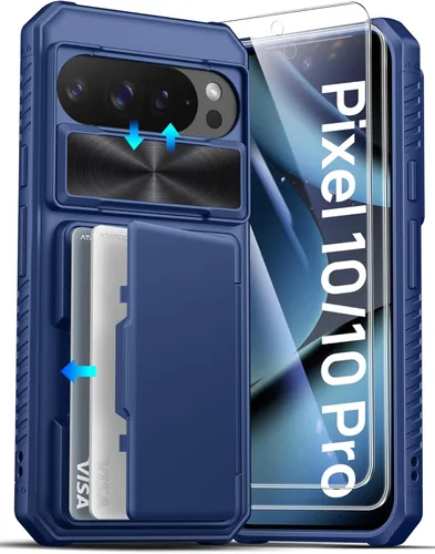 Vista 15 de ATATOO Funda tipo cartera para Google Pixel 10 Pro XL, tarjetero integrado (3-5 tarjetas) [bloqueo RFID] y cubierta de cámara deslizante, protección