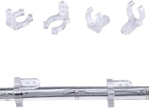 Vista 5 de Tvoip 100 clips de luz LED de 1/2 pulgada con 200 tornillos de PVC transparente para colgar en la pared al aire libre de Navidad