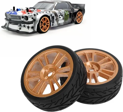 Vista 3 de Alomejor Juego de 2 neumáticos y llantas de coche RC de alto rendimiento para carreras 1/16 S16 EX16