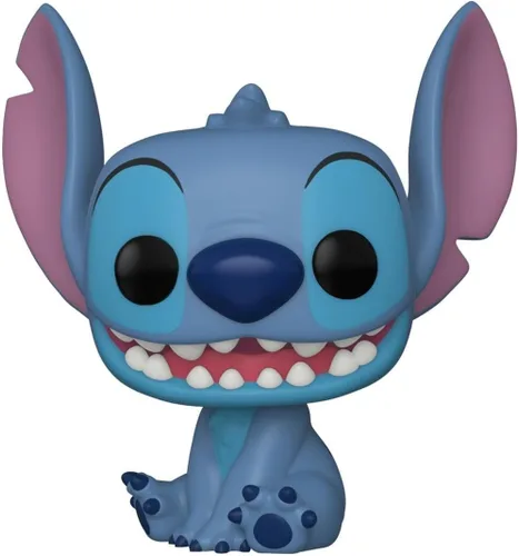 Vista 2 de Funko Pop Disney: Lilo & Stitch - Smiling Seated Stitch, Standard - Figura de vinilo coleccionable - Idea de regalo - Producto oficial - Juguetes