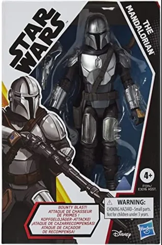STAR WARS Galaxy of Adventures The Mandalorian - Figura a escala de 5 pulgadas con divertido blaster, juguetes para niños a partir de 4 años