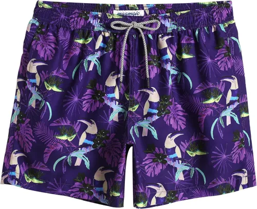Vista 7 de maamgic Mens Swim Trunks 5" Quick Dry Beach Shorts Bathing Suits with Mesh Lining Pockets