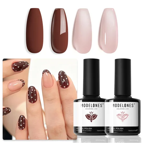 Vista 12 de modelones Juego de Base y Capa Superior para Esmalte de Uñas en Gel, 3 Piezas Base de Goma y Capa Superior de Gel Transparente Brillante y Mate a