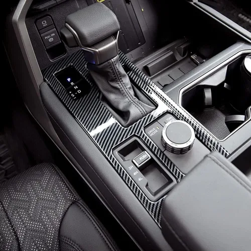 Vista 2 de Kolya Compatible con Toyota Tundra 2022 2023 2024 2025 Accesorios Cubierta de Moldura del Panel de Palanca de Cambios de Consola Central