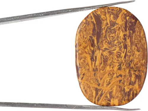 Vista 2 de GEMHUB Natural Jasper Oval Cabochon Brown Color Healing Crystal 34.35 CT. Loose Gemstone Perfect for Pandent Making