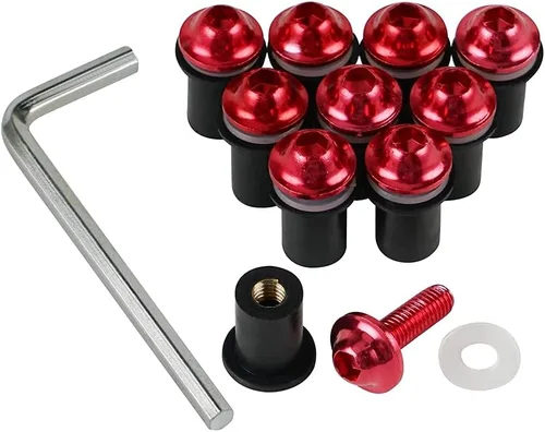Vista 6 de Kit de tornillos, tuercas, arandelas, clips para parabrisas Honda CBR1000RR 2004 2007 05 06 07 CBR 1000 RR, pernos de parabrisas, tornillos, Negro