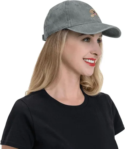 Vista 8 de Gorras divertidas de Golden Retriever Life is Golden Retriever para mujer, sombreros de moda para mujer, Gris