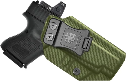 Vista 18 de Amberide IWB Kydex Holster for Glock 26/27 Gen1-5 and Glock 33 Gen3-4, Concealed Carry, Optics Ready, Adjustable Cant, Posi-Click Retention, Made in