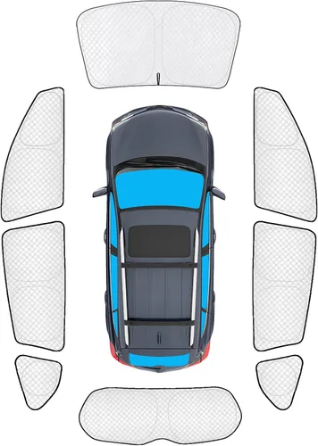 Vista 129 de KMF 6 piezas de parasoles gruesos para Mazda 3 Hatchback (No Sedán) 2014-2018 Accesorios, parasoles completos para parabrisas y ventanas de coche