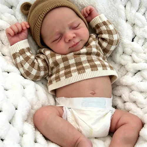 Vista 13 de Anano Muñecas Reborn de Bebé de Silicona de Cuerpo Completo - 18 pulgadas Muñeca Realista de Bebé Niña, Muñeca de Bebé de Silicona Completa