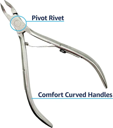 Vista 2 de ClipperPro® - Pinzas de cutícula de acero inoxidable para el cuidado de uñas, pedicura, manicura, herramientas de uñas, herramienta para quitar