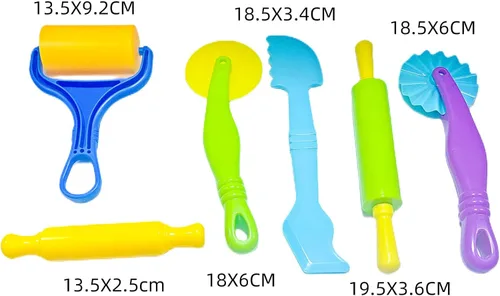 Vista 3 de AOIRFUQ Juego de herramientas de arcilla y masa de seis piezas, a partir de 3 años
