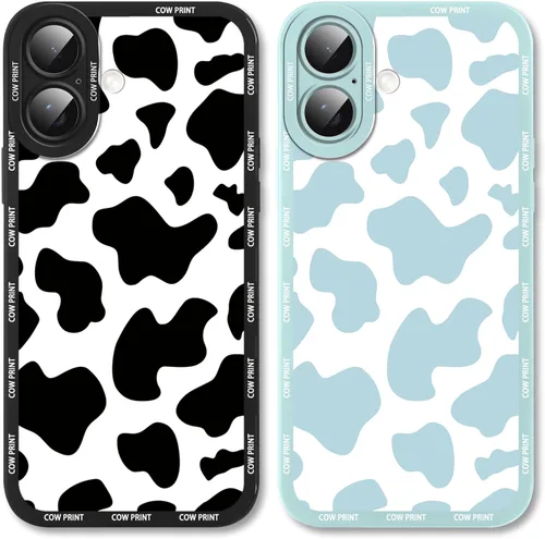 Vista 26 de Paquete de 2 bonitas fundas de teléfono para Apple iPhone 7/8 de 4.7 pulgadas, funda de silicona delgada y suave con estampado de vaca para mujer, a