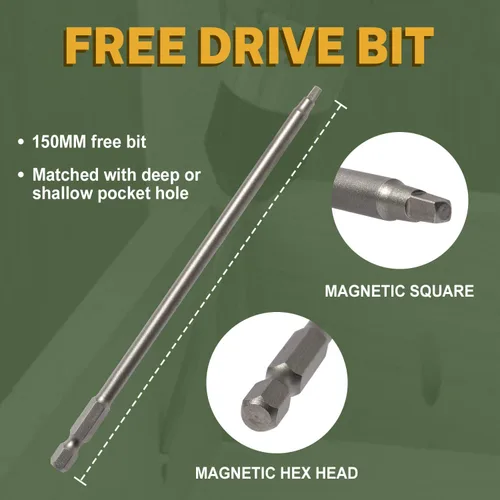 Vista 4 de LIONMAX Tornillos de orificio de bolsillo de 1 pulgada, 100 piezas Tornillo interior de bolsillo #8 x 1, rosca gruesa, accionamiento cuadrado