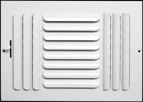 Vista 25 de HVAC Premium Difusor de Suministro de Aire de Cuchilla Curva Fija de 1 Vía de 6" X 6" - Cubierta de Conducto de Ventilación - Registro de Rejilla