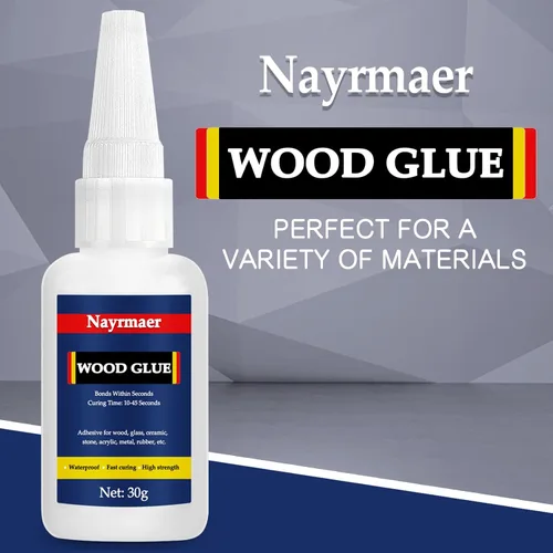 Vista 2 de WGN Super Glue para madera, secado rápido, pegamento CA para trabajar madera, muebles, balsa y manualidades (1.06 oz)