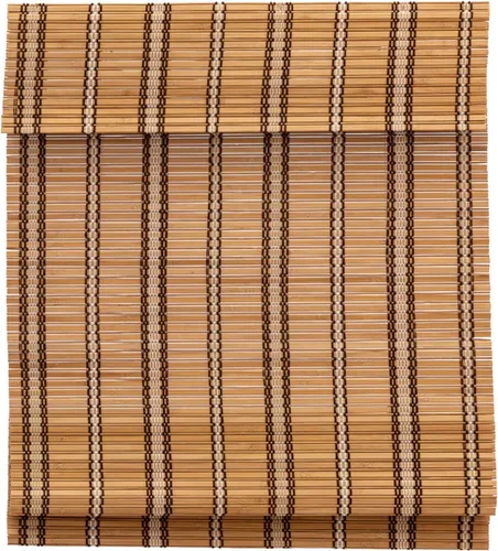 Vista 3 de TJ GLOBAL Persiana romana de bambú sin cordón para ventana, filtro de luz, cenefa de 7 pulgadas, bambú natural (40 x 64 pulgadas)