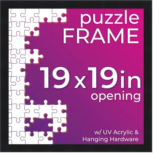 Vista 72 de Poster Palooza Kit de marco de rompecabezas de 26.5 x 38.5 pulgadas, incluye hojas de pegamento para rompecabezas, marco de rompecabezas de madera