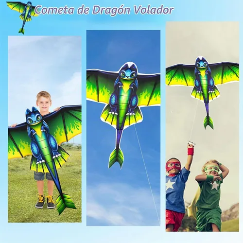 Vista 3 de Kite, Butterfly Kites for Adults, Rainbow Kite & Eagle Kites for Kids 3-12 Dragón multicolor