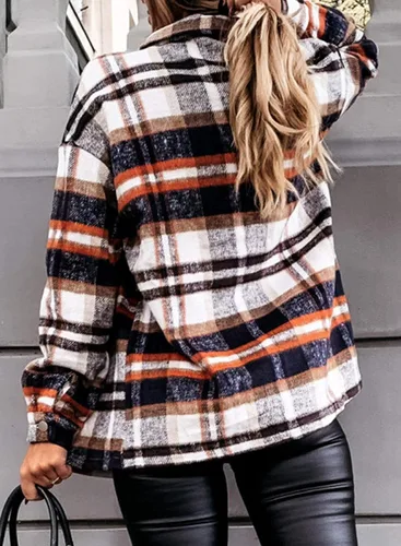 Vista 2 de Dokotoo - Camisa de pana abotonadas para mujer, diseño de manga larga, estilo novio, sobredimensionada