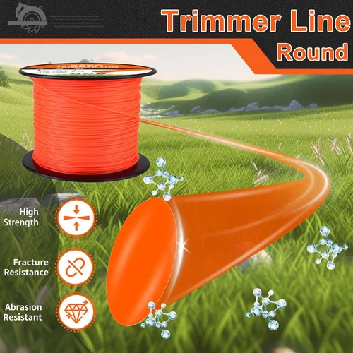 Vista 3 de Línea de recortadora 065, línea redonda de comedor de malas hierbas .065, cuerda de malas hierbas .065 pulgadas-2000 pies-3 libras 065 cuerda
