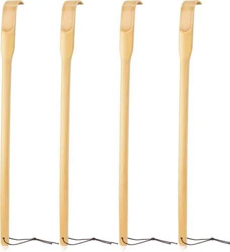 Vista 8 de RENOOK Rascador de espalda, 2 piezas de 16.5 pulgadas, natural, fuerte, resistente, tradicional, de bambú, masajeador de relajación corporal