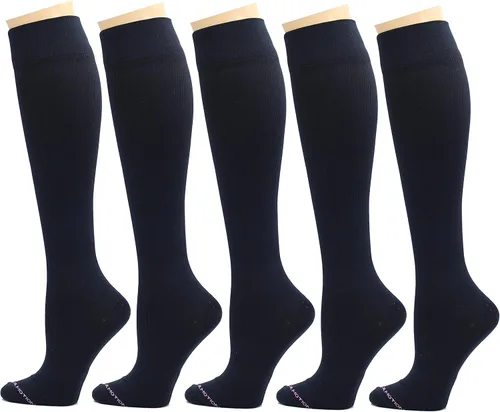 Vista 23 de Dr. Motion - 5 pares de calcetines de compresión terapéutica graduada de 8-15 mmHg para rodillas de mujer