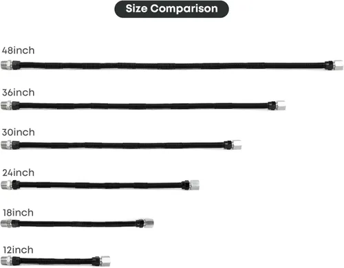 Vista 5 de Stanbroil Línea flexible de gas flexible sin silbato de 34" x 24" para fogata y chimenea de gas natural o propano líquido