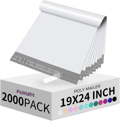 Vista 38 de Fuxury 100 sobres de envío de polietileno negro de 10 x 13 pulgadas, sobres autosellables, bolsas personalizadas para boutique, sobres multiusos