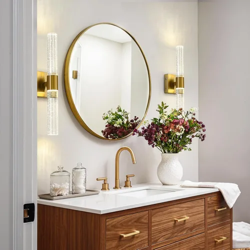 Vista 7 de Juego de 2 apliques de pared dorados que funcionan con pilas, juego de 2 apliques de pared inalámbricos recargables con control remoto, moderna