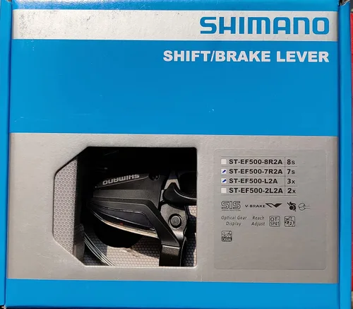 Shimano ST-EF500 - Juego de manetas de freno y cambio de 7 velocidades, color negro