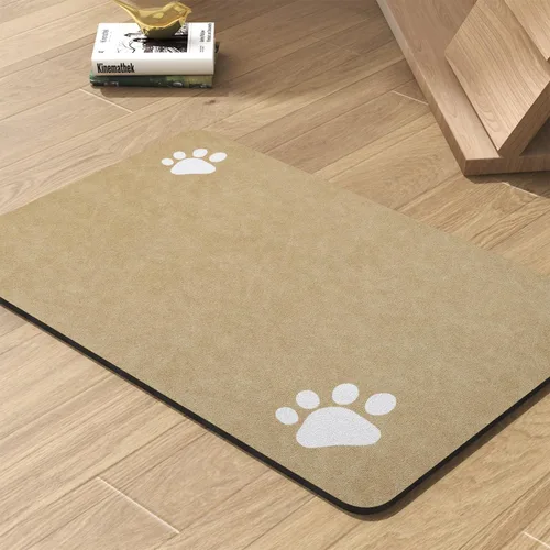 Tapete de alimentación para mascotas, tapete absorbente para comida y agua, dispensador de agua de secado rápido, sin manchas, accesorios para