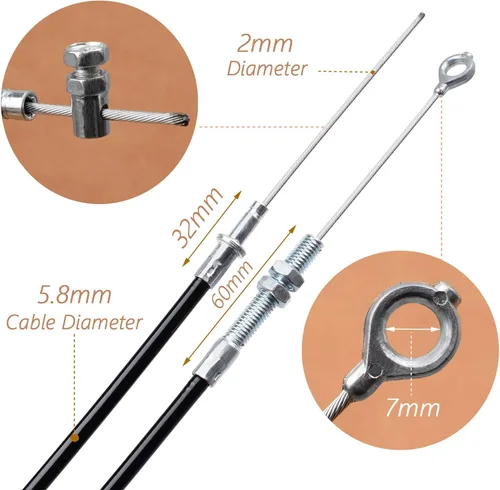 Vista 7 de Cable de acelerador universal de 60 pulgadas de largo con carcasa de 53 pulgadas para Manco 8252 ASW Go Kart Minibike Buggy Cart