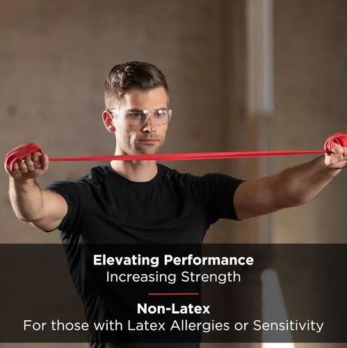 Vista 5 de THERABAND Resistance Bands Set, Professional Non-Latex Elastic Band For Upper & Lower Body Exercise, Strength Training without Weights, Physical