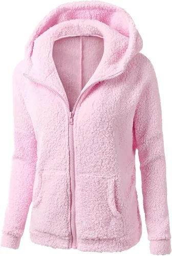 Chaquetas Sherpa para mujer, sudaderas con cremallera, suéteres de forro polar, abrigos de otoño e invierno, camisas de manga larga