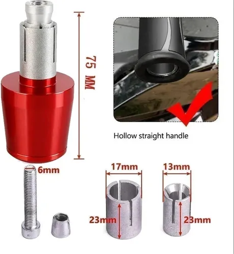Vista 2 de DOUKI Puños de mango extremos de 7/8 pulgadas para manillar de gel de goma, manos de freno para Y&AMAHA XJ6ABS XJ6 ABS 2009-2011 2012 2013 2014 2015