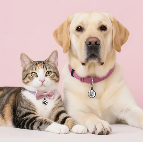 Vista 6 de WhoseID Etiqueta para gatos con código QR, página de perfil en línea de mascota modificable, múltiples contactos de emergencia, silicona silenciosa