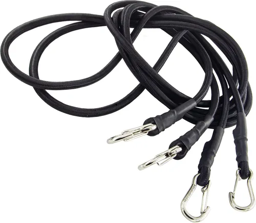 Vista 9 de Cuerdas elásticas con ganchos, cuerda elástica ligera (12 pulgadas x 8 unidades, negro)