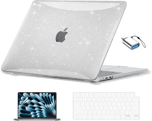Vista 19 de EooCoo Funda compatible con MacBook Air de 13 pulgadas M5 2026-2022 M4 M3 M2 modelo A3449 A3240 A3113 A2681, Mac Air de 13.6 pulgadas, carcasa
