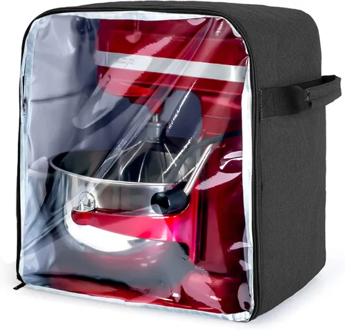 Luxja Cubierta antipolvo compatible con mezcladores KitchenAid de 4.5 cuartos y 5 cuartos (con una almohadilla de relleno inferior), cubierta Negro