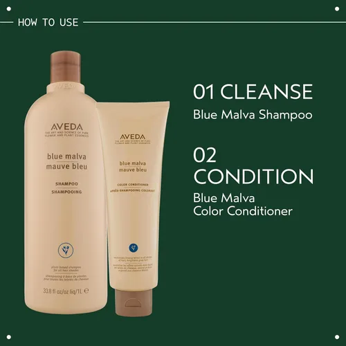 Vista 5 de Aveda Blue Malva - Acondicionador de color morado para cabello plateado, gris y rubio, neutraliza el cobrizo, acondiciona profundamente el cabello