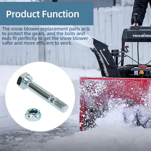 Vista 3 de Pasadores de cizalla para quitanieves 303160355P / 303160355 Piezas de repuesto para soplador de nieve PowerSmart (paquete de 4)